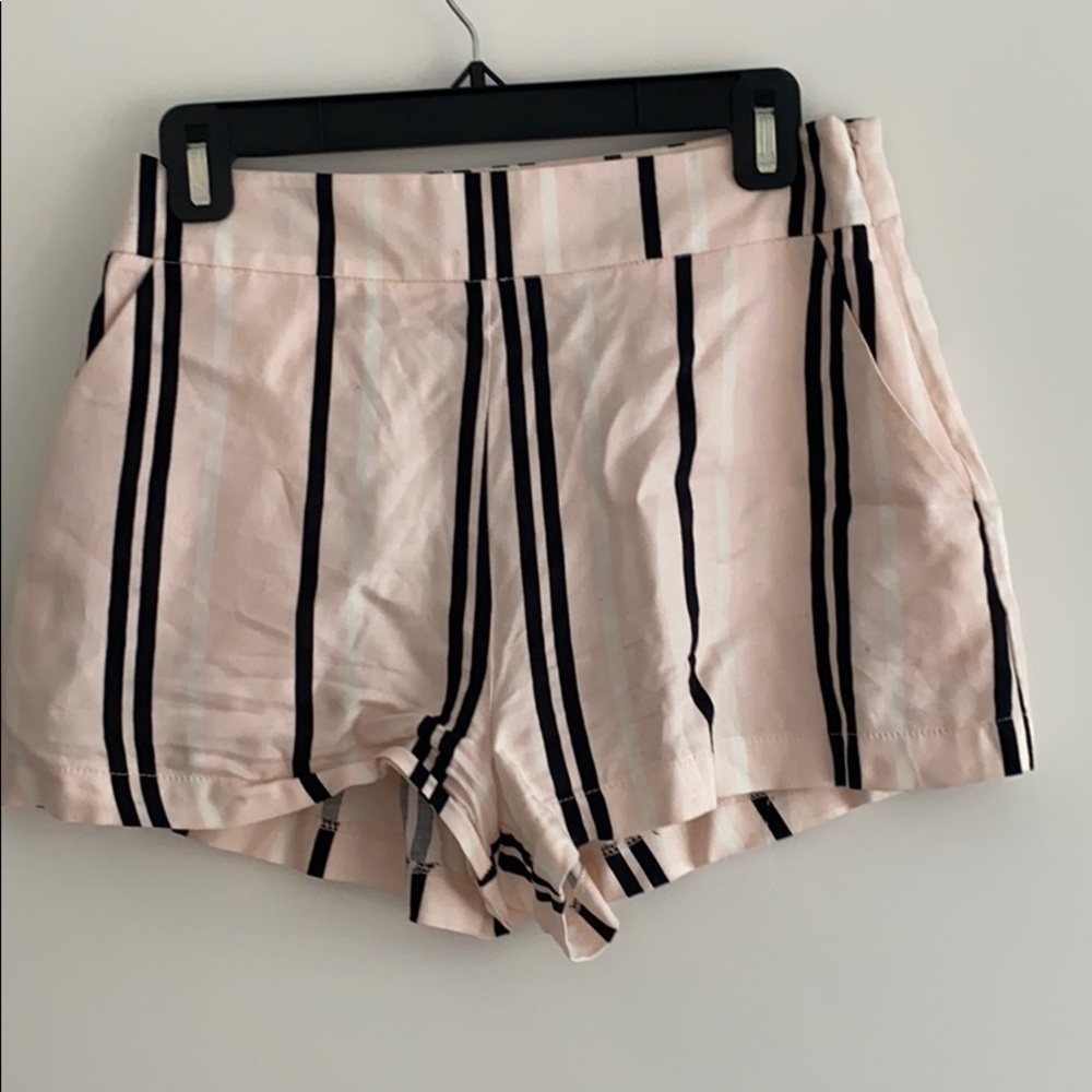 F21 pink striped shorts medium
